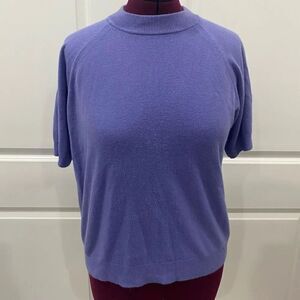 Designers Original Vintage Purple Mock Neck Top Size 44